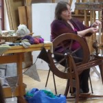 Demonstration using the spinning wheel